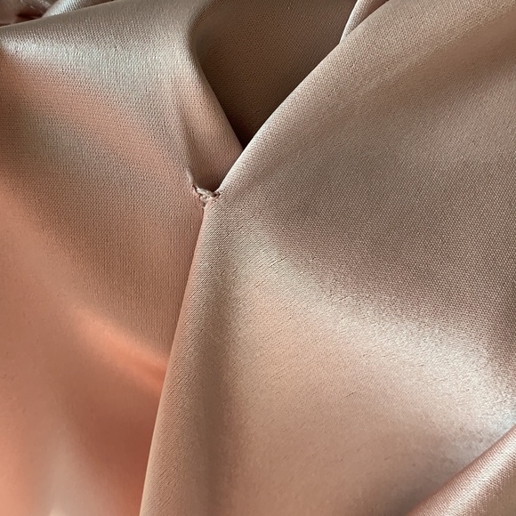 St. John Pink Silk Side Drape Cocktail Dress 2 - Picture 6 of 7